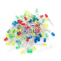 ราคา (5 ตัว) หลอด ไฟ LED ไดโอดแปล่งแสง สีขาว สีเหลือง สีแดง สีเขียว สีฟ้า DIY LED 3mm 5mm #แบบ A (8617563573)