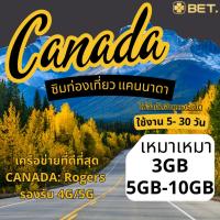 ราคา Canada SIM ซิมแคนาดา ซิมต่างประเทศ ความเร็วเน็ต 4G/5G ซิมเน็ตไม่จำกัด 3GB/5GB/10GB ใช้งาน 5-30 วัน (24496850163)