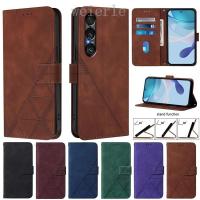 ราคา สําหรับ Sony Xperia 1 VII กรณีเรขาคณิตกระเป๋าสตางค์หนังสําหรับ Sony Xperia 1 5 10 VI V IV กรณีฝาครอบโทรศัพท์ (41452788927)