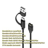 ราคา KAIYUE USB/TYPEC ถึง Garmin สายชาร์จนาฬิกา 2-in-1 เหมาะสําหรับ Garmin Approach S62 Garmin Tactix Delta Sarmin Venu Sg/2/2S Garmin Venu/Venu2/Venu3 Garmin Swim 2 สายชาร์จ (46851141059)