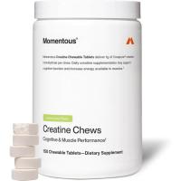 ราคา เคี้ยว Creatine Momentous - Creapure Creatine Monohydrate - port Strength, Lean Muscle, & Recovery for Men & Women - NSF Certified for Sport - 150 Chewable Tablets - Lemon Lime (45654549727)