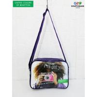 ราคา UNITED COLORS OF BENETTON แท้ กระเป๋าสะพายข้างสปอตอาร์ต วินเทส (12049843956)