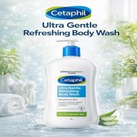 ราคา Cetaphil Ultra Gentle Refreshing Body Wash 1L ขนาดใหญ่ Mild Daily Body Cleanser สําหรับผิวแพ้ง่าย (45806295782)