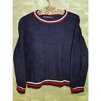 ราคา mercibeaucoup, by Issey Miyaki Knit Navy Blue Star Sweater Size 1 (27743742641)