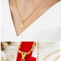 ราคา necklace, gold cross necklace, collarbone chain, no fading, fashion accessories for women (15686008506)