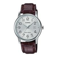ราคา Casio Standard นาฬิกาข้อมือผู้ชาย สายหนัง รุ่น MTP-V002L,MTP-V002L-7B2 - สีเงิน (2282729000)