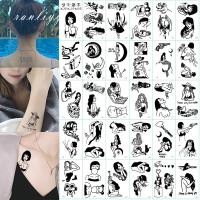 ราคา ส่งเร็วสติ๊กเกอร์รอยสักกันน้ำสไตล์มืดติดทนนานสติ๊กเกอร์รอยสักสำหรับผู้ชายและผู้หญิงคู่รัก-Ranliyy (26820225764)