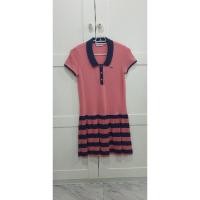 ราคา เดรส Lacoste ของแท้ มือสองสีชมพู คาดน้ำเงิน (8103569755)