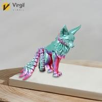 ราคา [Virgil.th] 18 ซม. 3D พิมพ์ Posable Fox Fidget ของเล่น Movable Joints Nine-Tailed Fox Multi-Artiular Action Figures ตกแต่ง Fox Figurine Home Office Decor (43928073980)