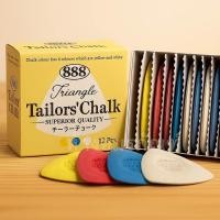 ราคา ชอล์ค ตรา 888 ชอล์กขีดผ้า ชอล์คเขียนผ้า ชอล์คแผ่น ชอล์คสามเหลี่ยม ช็อกเขียนผ้า chalk สีเหลือง สีแดง สีฟ้า สีขาว 12ชิ้น (28687594979)