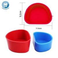 ราคา กล่องฟันปลอมซิลิโคนกล่องฟันปลอมชามซิลิโคนเครื่องมือทันตกรรมสีแดง/สีฟ้า 8 (53250206908)