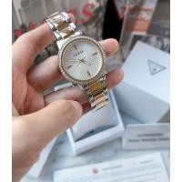 ราคา สีเงิน-โรสโกลด์ หน้าปัดประดับคริสตัล ✨ นาฬิกา Guess U1405L3M SPIRAL 2-TONE (24790919298)