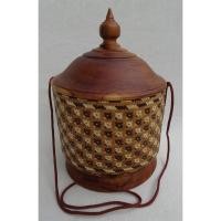 ราคา กล่องไม้ไผ่ กระติบ ผอบ กล่องสาน ไม้ไผ่สาน เป็นงานสานด้วยมือล้วย โดยเอาไม้ไผ่มารมควันก่อนเอามาสาน (4492849684)