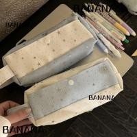 ราคา กล้วย1 กระเป๋าใส่ปากกา,ดินสอลายดาวมือถือ,ทนทานสองชั้นความจุขนาดใหญ่ถุงเก็บเครื่องเขียนกลับไปที่โรงเรียน (55655594012)