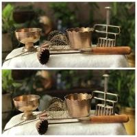 ราคา Antique Brass งานทองเหลืองเก่า พิมพ์ทำขนมไทย พิมพ์กดยา ถ้วยไอศครีม กระถางธูป กระชอนลวก (28772934777)