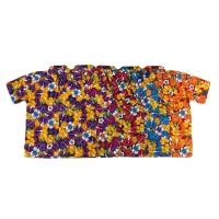 ราคา เสื้อลายดอก เสื้อสงกรานต์ ลายดอกชบา ดอกใหญ่ แซมดอกสีขาว (29525811847)