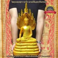 ราคา พระพุทธชนะมาร ปางนาคปรก สีทองรั้วจีวรลายดอกพิกุล หน้าตัก9นิ้ว องค์ใหญ่มาก บูชาเสริมสิริมงคลอำนาจบารมี พระพุทธรูปคู่บ้านค (15190779436)