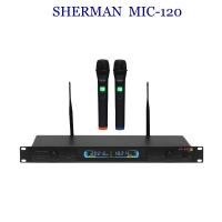 ราคา SHERMAN MIC-120 ไมโครโฟนไร้สาย ไมค์ลอยคู่ไร้สาย ไมค์ร้องคาราโอเกะ (19543138463)