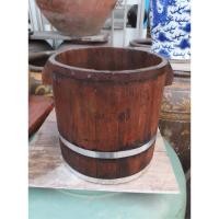 ราคา ถังไม้ตวงข้าวสาร ถังข้าวสารโบราณ ขนาด10ลิตร หูจับด้านนอก (42626594068)