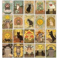 ราคา ไพ่ทาโรต์แมวน่ารักแรคคูนเต็มการ์ตูนสัตว์เย็บปักถักร้อยโมเสคศิลปะตกแต่งบ้าน (41850567020)