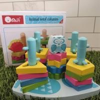 ราคา Tangtemtoysบล็อคไม้สวมหลัก 5 เสา ของเล่นไม้เสริมพัฒนาการ ของเล่นเสริมพัฒนาการเด็ก (4343104707)
