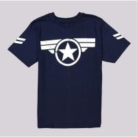 ราคา เสื้อยืดกัปตันอเมริกา มาร์เวล Captain America Marvel การ์ตูนลิขสิทธิ์แท้ รุ่น MVL065 สีกรม Supercomics (3157449466)