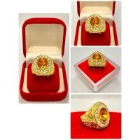 ราคา แหวนทอง 18k พลอยบุษราคัมสีเหลือง สวยหรูดูดีมีราคา (28201757283)