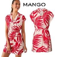 ราคา MNG : Red Printed Wrap Dress (26657575081)