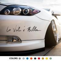 ราคา ขนาดต่างๆสติกเกอร์รถ La Vita E Bella ตัวอักษร Decals ไวนิล Decals แฟชั่นรถสร้างสรรค์ Full Body Head สติกเกอร์จัดแต่งทรงผม (28007876239)