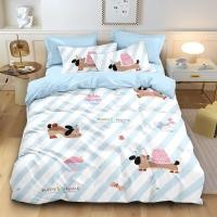 ราคา ♞ชุดผ้าฝ้ายแท้ดัชชุนสี่ชิ้นพร้อมผ้าปูที่นอนพิมพ์ลายการ์ตูนน่ารักและผ้าปูที่นอนรัดรูป (26174216462)