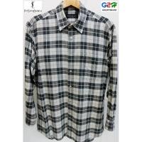 ราคา YSL Yves Saint Laurent แท้ เสื้อเชิ๊ตแขนยาวลายสก๊อต (752772190)