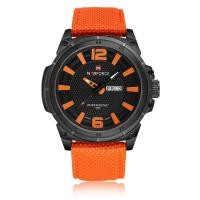 ราคา นาฬิกา naviforce แท้นาฬิกาข้อมือผู้ชาย สายผ้าสีส้มหน้าปัดดำ รุ่นNF9066M-ORG (59969742)