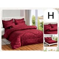 ราคา Hotel High quality Set 7in 1 ผ้าปูที่นอนสีธรรมดาติดตั้ง sekali conforter Queen / king/ single (51351643209)
