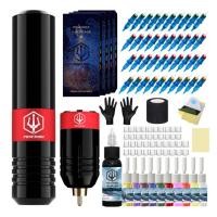 ราคา ชุดเครื่องสักฮอคเพนไร้สาย Tattoo Pen Kit Wireless ชุดสำหรับฝึกสักทั่วไป (23064342116)