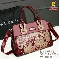 ราคา แบรนด์แท้ Parlontis งานปักลาย งานหรูลิมิเต็ด หายาก ขนาด12.5" (1179094789)