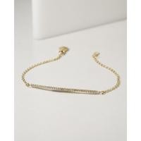 ราคา สร้อยข้อมือทองแท้ 9K T-Bar Diamond Bracelet (29560424195)