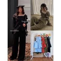 ราคา Set2ชิ้น เสื้อแขนยาวสม็อคแขน สม็อคไหล่+กางเกงขายาวเอวยางรอบ สไตล์korea เสื้อผ้าสาวอวบอ้วน plussize ไซส์ใหญ่ สาวอวบ (23826313775)