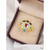 ราคา แหวนนพเก้าหุ้มทองคำแท้หนาพิเศษเกรดพรีเมี่ยม (28241735114)