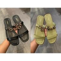 ราคา รองเท้าแตะผู้หญิง CC-OOสายคาดโซ่ เก๋ๆ ใส่แล้วดูแพง✨[ของแท้จากช็อป] (28805665982)