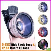 ราคา 2in1 แบบพกพากล้องเลนส์ภายนอกชุด 0.45x&49UV Ultra Wide Angle+12.5x Macro พร้อมคลิปโทรศัพท์ (43667732035)