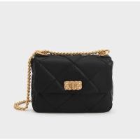 ราคา กระเป๋าสะพายCharles&keithสีดำ(ของแท้100%) (15581507961)