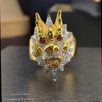 ราคา แหวนมังกร ฝังเพชรcz งานทองไมครอนประดับเพชรcz (2595620363)