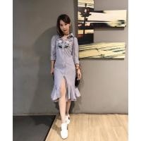 ราคา ฟรี EMS ชุดเดรสยาว งานป้าย Lady Ribbon Thailand เสื้อผ้าแฟชั่นผู้หญิง Dress Size S สีฟ้า พร้อมส่งสวยเหมือนแบบ (1107781216)