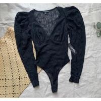 ราคา บอดี้สูท ผ้าซีทรูสีดำ (22479484012)