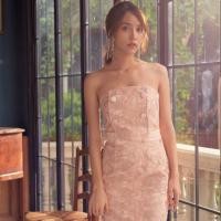 ราคา เดรสเกาะอกออกงาน fifth garden สีชมพู ถูกกว่าป้าย (1755102909)