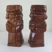 ราคา ตุ๊กตา​ไม้วินเทจ ​แกะสลัก ตุ๊กตาคู่ไอนุ จากญี่ปุ่น Hokkaido Vintage Ainu Pair Figurine Wood Carving Doll มือสอง (27067948509)