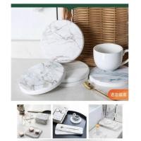 ราคา แผ่นหินรองแก้ว diatomite พร้อมกล่องสวยงาม ที่รองแก้วซับน้ำไว​ ที่วางแก้ว​ แร่หินซับน้ำ 10*10cm ทำความสะอาดได้ง่าย (17881608811)