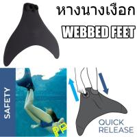 ราคา ชุดว่ายน้ำหางเงือกผู้ใหญ่-เด็ก สีดำ โพลีเอสเตอร์ 400g ใส่ตีนกบได้ #ครีบเท้า (57102801720)