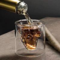 ราคา 150ml Skull Head Shot Glass Fun Creative Designer Crystal Party Wine Cup Transparent Vodka Beer Steins Halloween Novelty (29063984096)