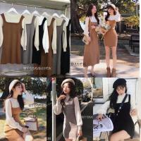 ราคา MesubShop เดรสแขนยาว / เดรสแขนสั้น ผ้าไหมพรมนิ่มนุ่มมาก สายเกาต้องมี เดรสไหมพรม เดรสกันหนาว เอี๊ยม เกาหลี gd (11419883058)